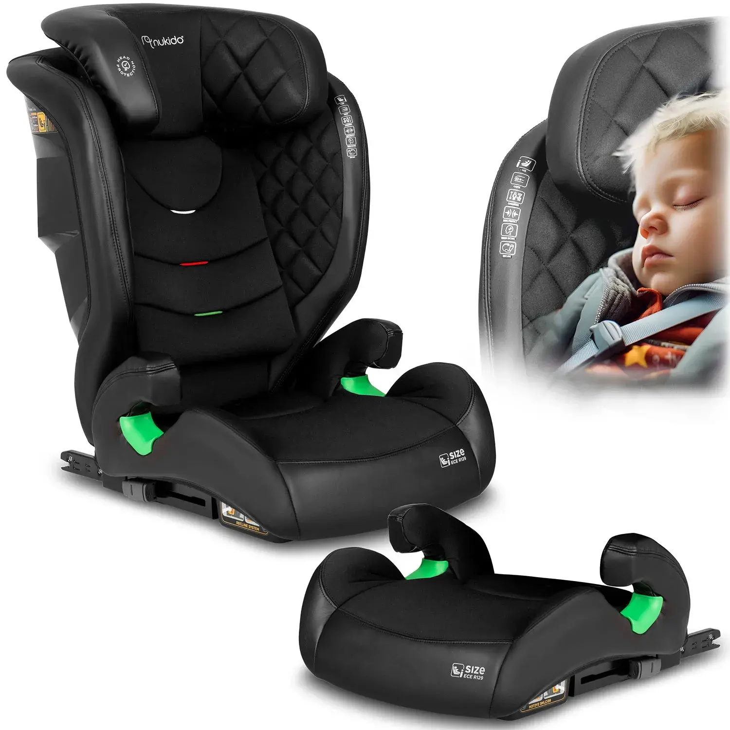 Scaun auto Nukido Louis 710000 (Black) - 2