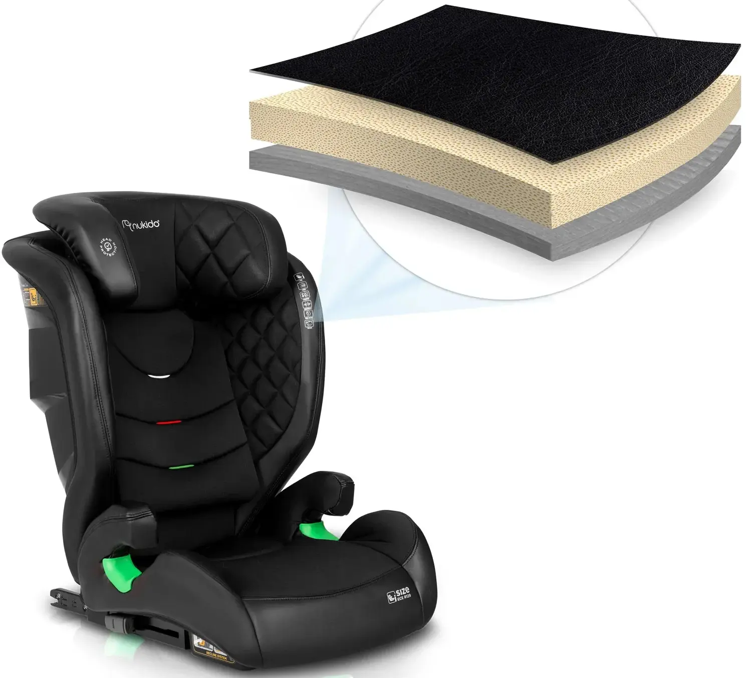 Scaun auto Nukido Louis 710000 (Black) - 11