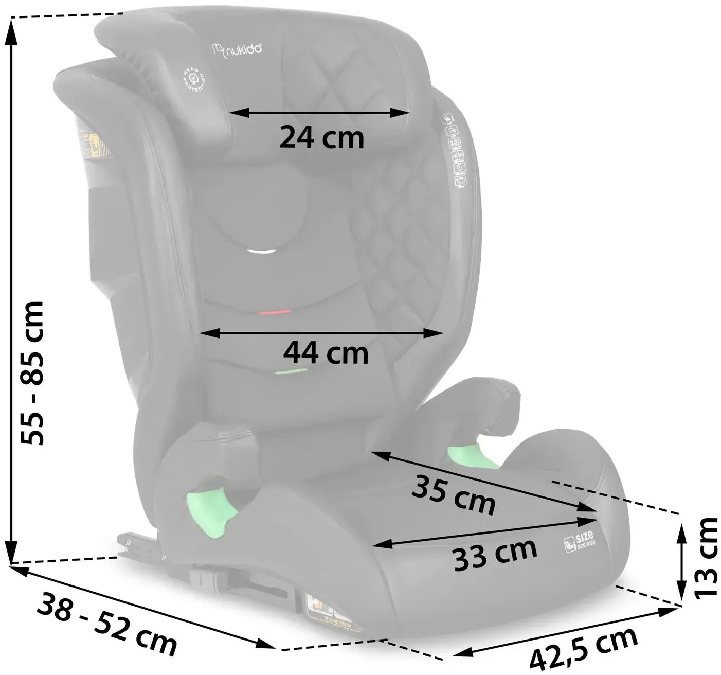 Scaun auto Nukido Louis 710000 (Black) - 4