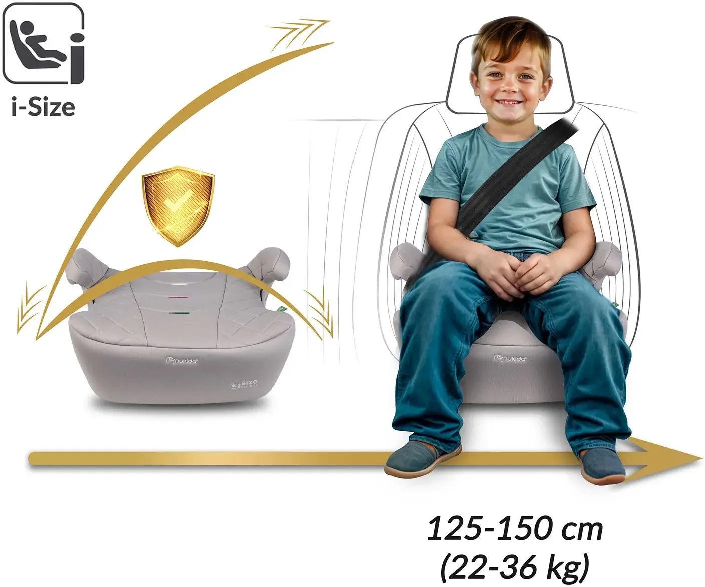 Автокресло Nukido Louis Base 710202 (Light Grey) - 3