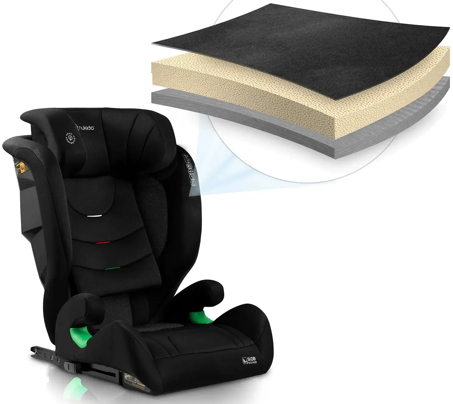 Scaun auto Nukido Louis Soft 710010 (Black) - 11