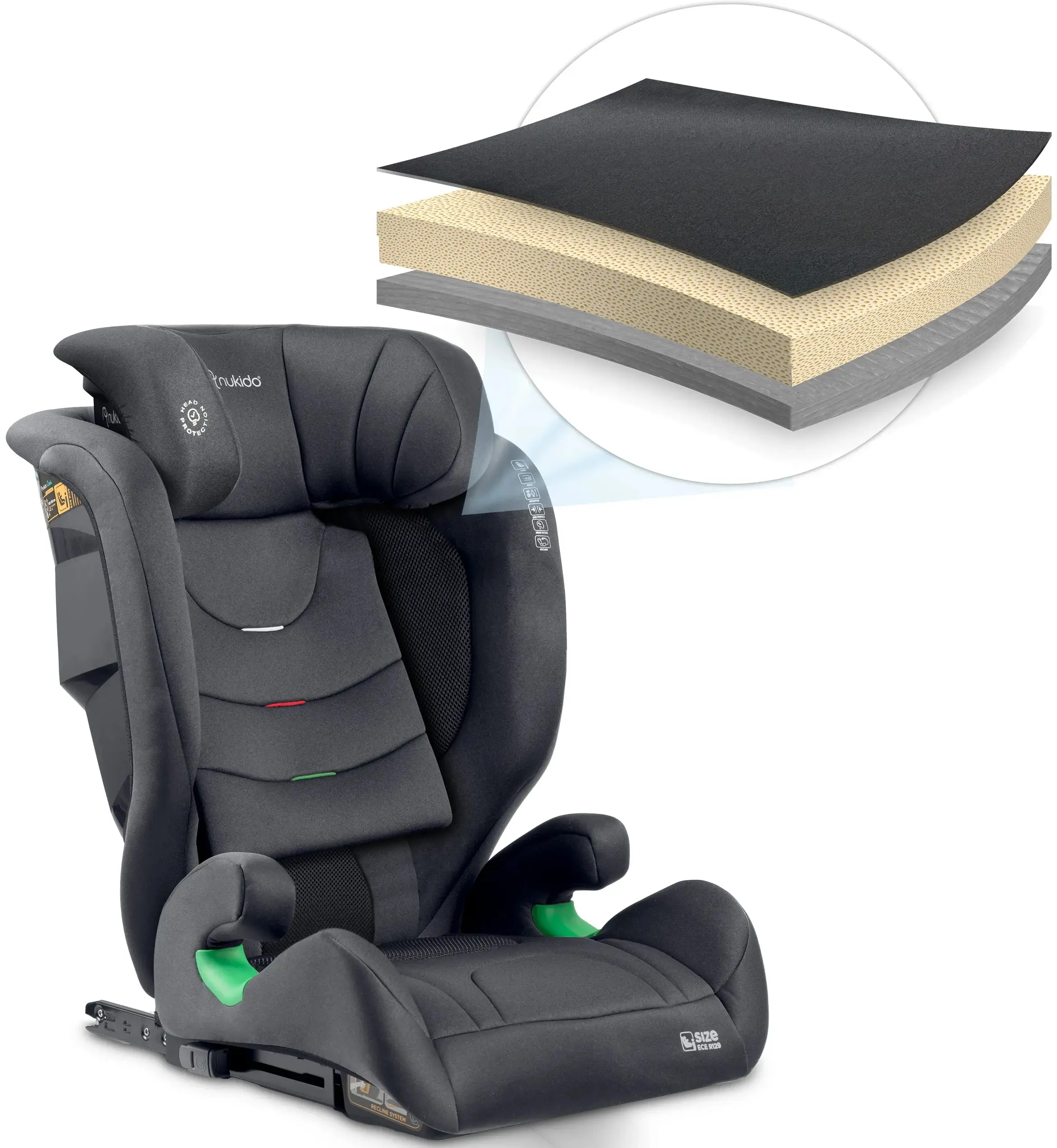 Scaun auto Nukido Louis Soft 710011 (Dark Grey) - 12