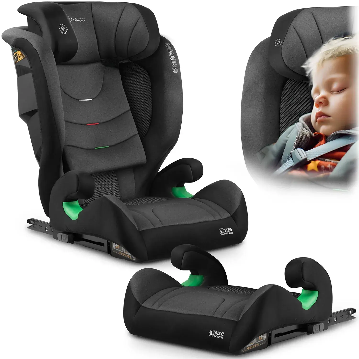 Scaun auto Nukido Louis Soft 710012 (Grey/Black) - 2