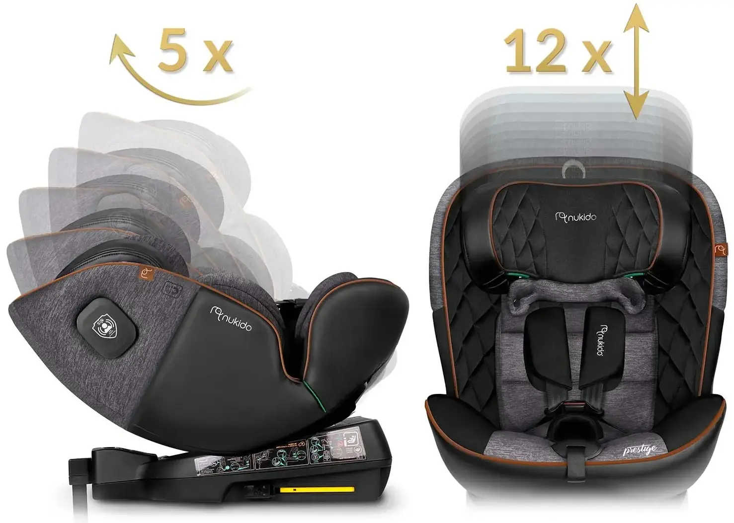 Автокресло Nukido Prestige Line 710100 (Black/Heather Grey) - 4
