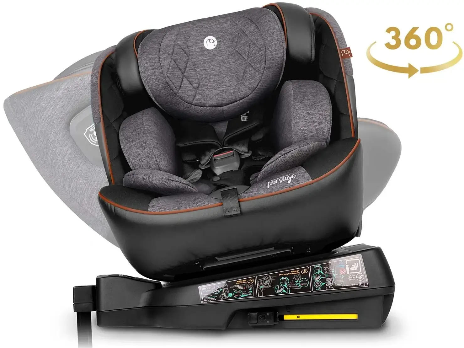 Автокресло Nukido Prestige Line 710100 (Black/Heather Grey) - 17