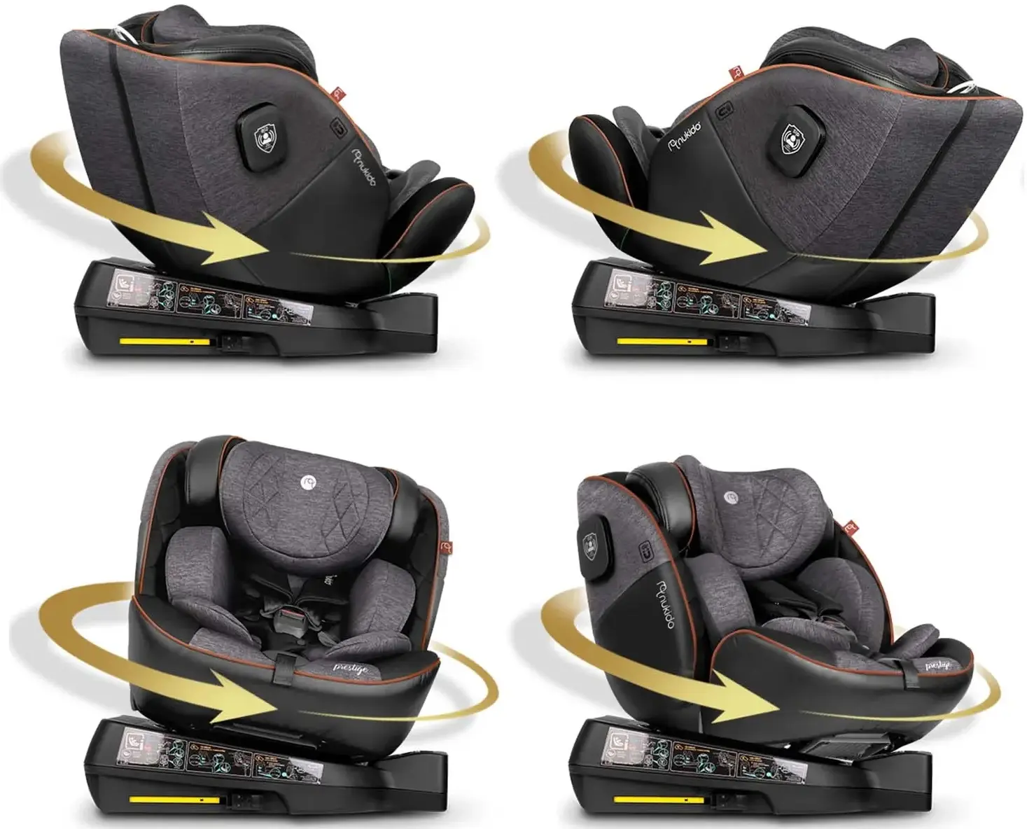 Автокресло Nukido Prestige Line 710100 (Black/Heather Grey) - 16