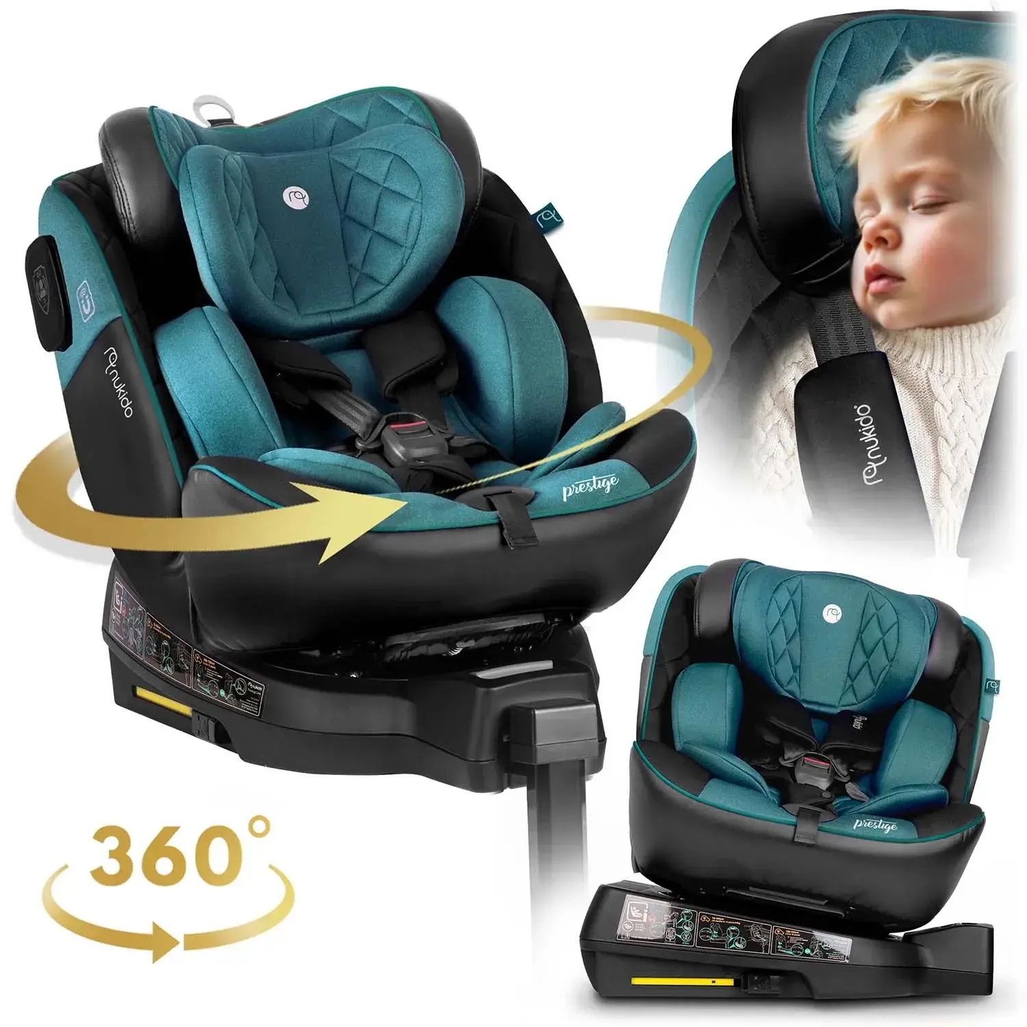 Автокресло Nukido Prestige Line 710101 (Black/Blue) - 12