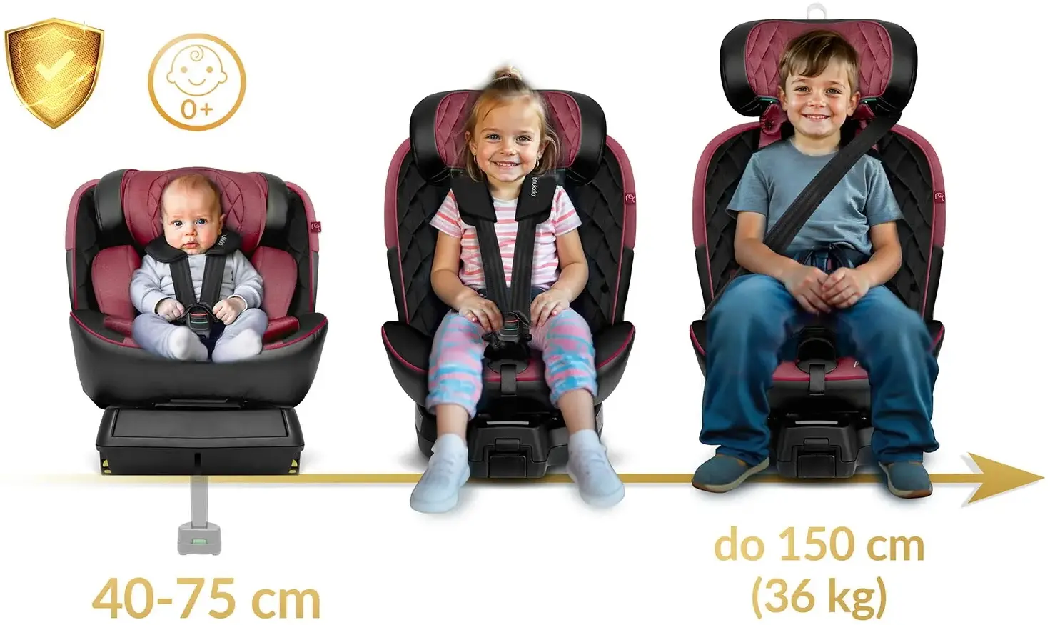 Автокресло Nukido Prestige Line 710102 (Black/Pink) - 12