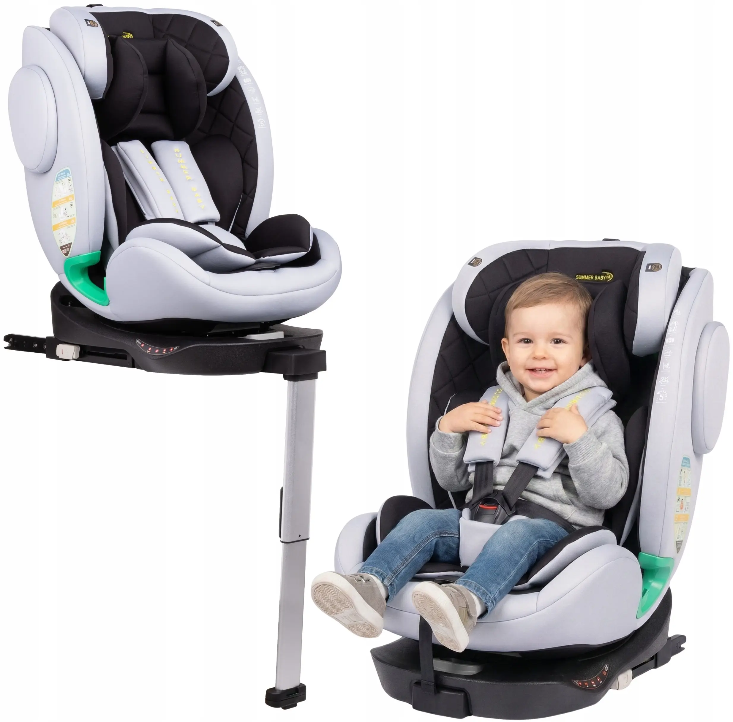 Scaun auto Summer Baby Ibiza (Grey/Black) - 8