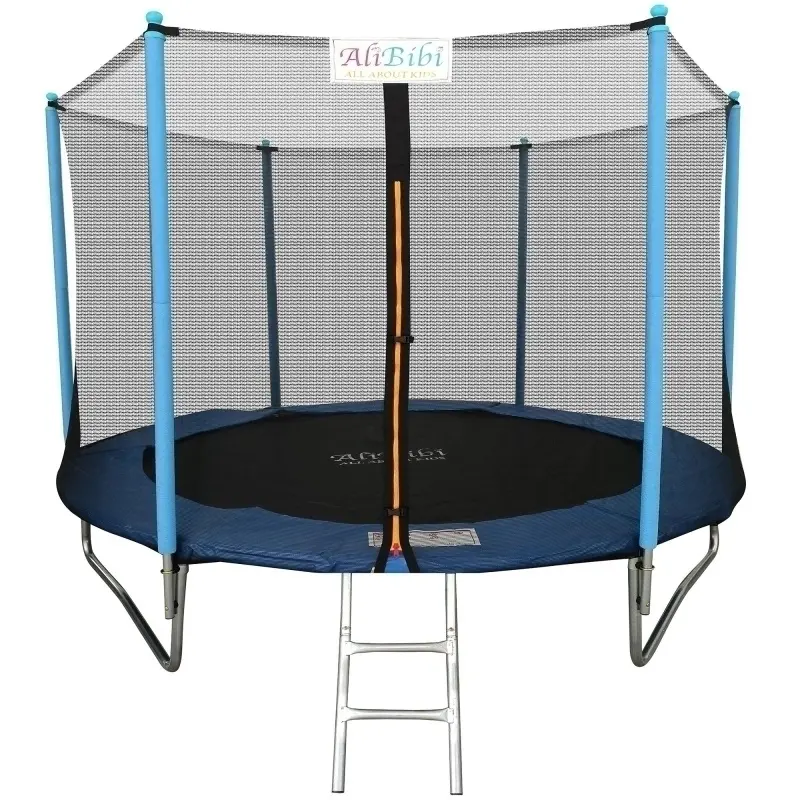 Батут с защитной сеткой AliBibi F508 244см (Black/Blue)