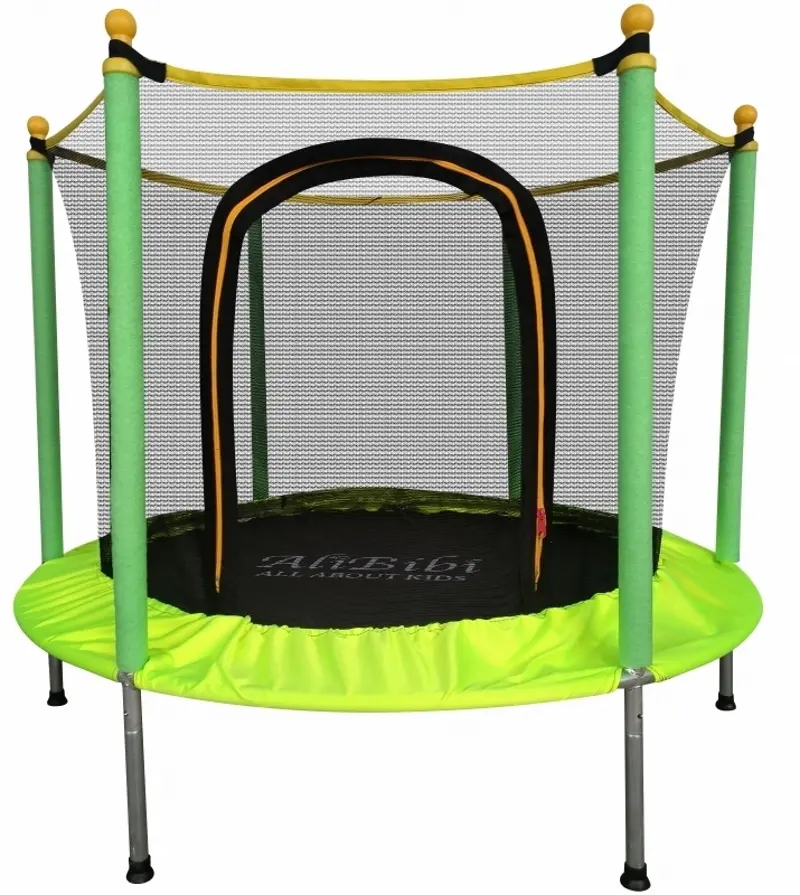 Trambulina cu plasa de protectie AliBibi F55 144cm (Black/Green)