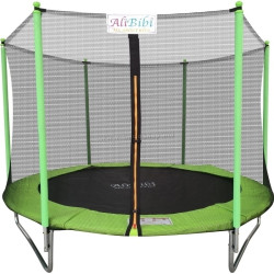 Trambulina cu plasa de protectie AliBibi F610 305cm (Black/Green)