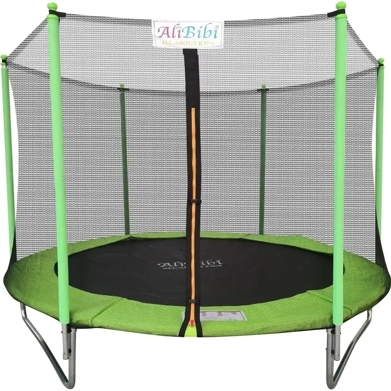 Батут с защитной сеткой AliBibi F610 305см (Black/Green)