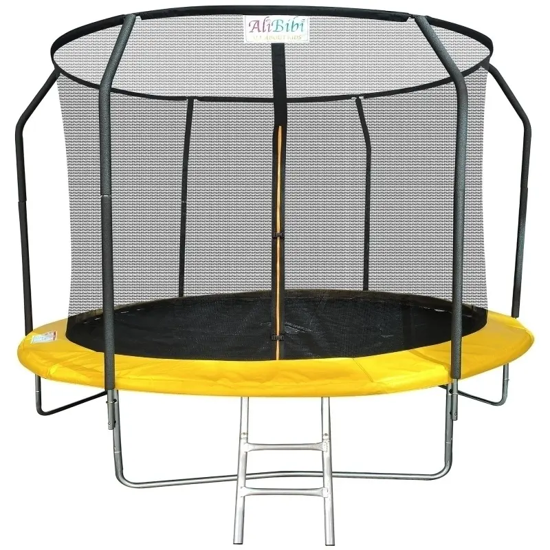 Батут с защитной сеткой AliBibi F708 244см (Black/Yellow)