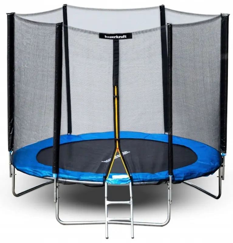 Trambulina cu plasa de protectie Bauerkraft G-739 312сm (Black/Blue)