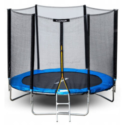 Батут с защитной сеткой Bauerkraft G-757 254см (Black/Blue)