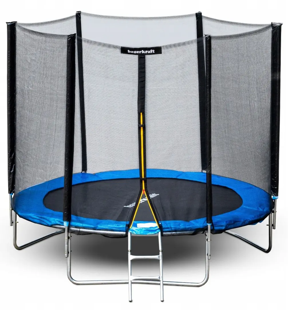 Батут с защитной сеткой Bauerkraft G-757 254см (Black/Blue)