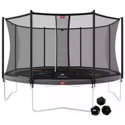 Trambulina cu plasa de protectie Berg Favorit 430 см (Gray/Black)