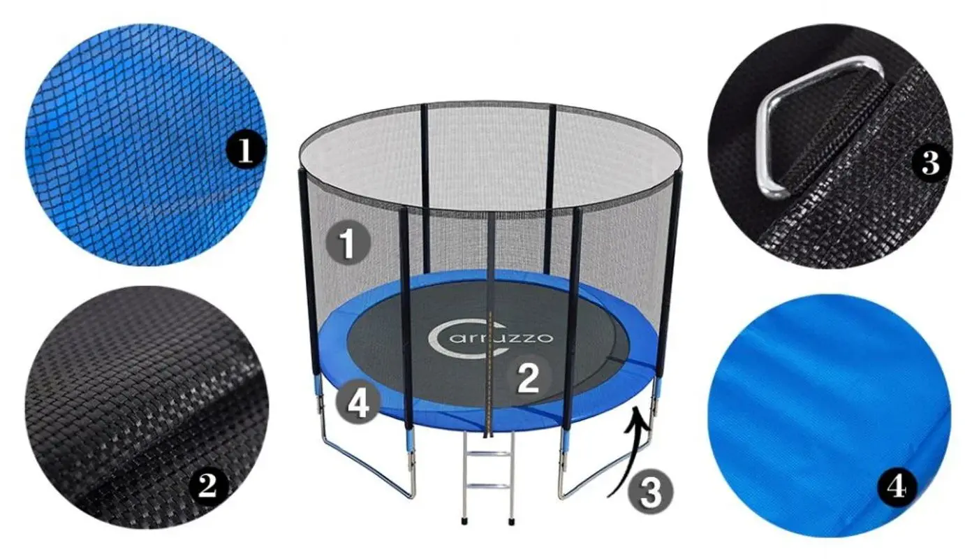 Trambulina cu plasa de protectie Carruzzo L25S 305cm (Blue)