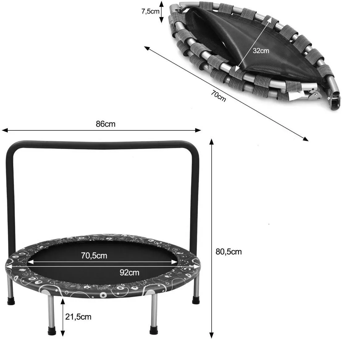 Trambulina Costway TW10006PI (Pink/Black) - 2