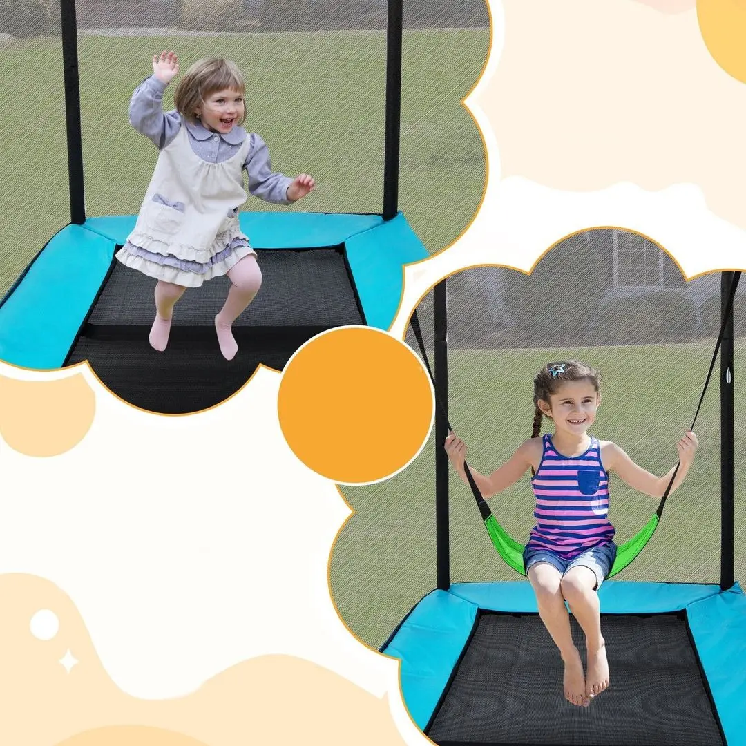 Trambulina cu plasa de protectie Costway TW10004EU-BL (Blue)