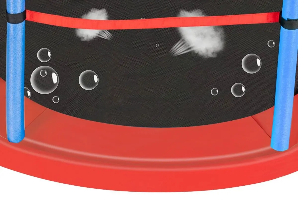 Trambulina cu plasa de protectie Costway TW10052EU-NY 165cm (Blue/Red/Black)