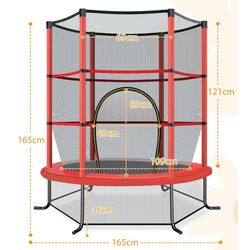 Trambulina cu plasa de protectie Costway  TW10052RE (Red/Black) Thumb