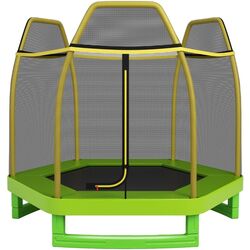 Trambulina cu plasa de protectie Costway TW10053GN (Green)