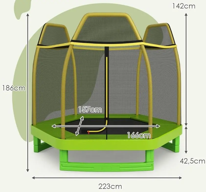Батут с защитной сеткой Costway TW10053GN (Green) - 4