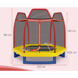 Trambulina cu plasa de protectie Costway TW10053OR (Orange/Blue) Thumb