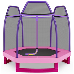 Trambulina cu plasa de protectie Costway TW10053PI (Pink/Purple)