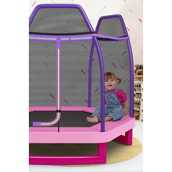 Батут с защитной сеткой Costway TW10053PI (Pink/Purple) Thumb