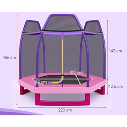 Батут с защитной сеткой Costway TW10053PI (Pink/Purple) Thumb