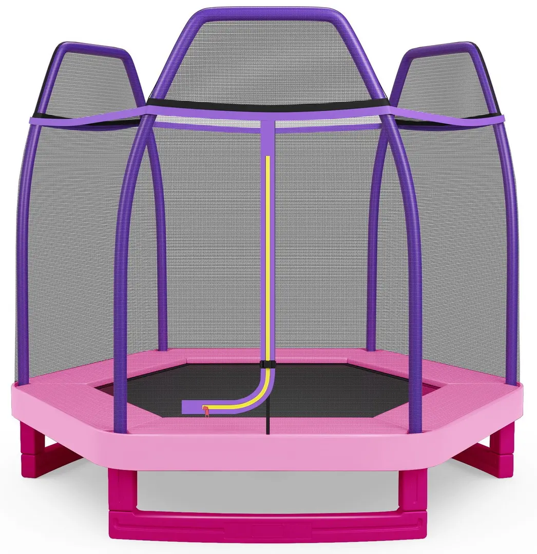 Батут с защитной сеткой Costway TW10053PI (Pink/Purple)