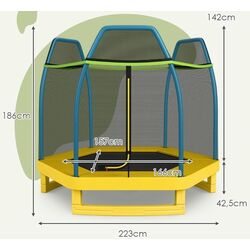Батут с защитной сеткой Costway TW10053YW (Yellow) Thumb