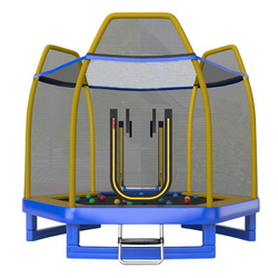 Trambulina cu plasa de protectie Costway TW10085BL (Blue/Yellow)