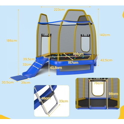 Батут с защитной сеткой Costway TW10085BL (Blue/Yellow) Thumb