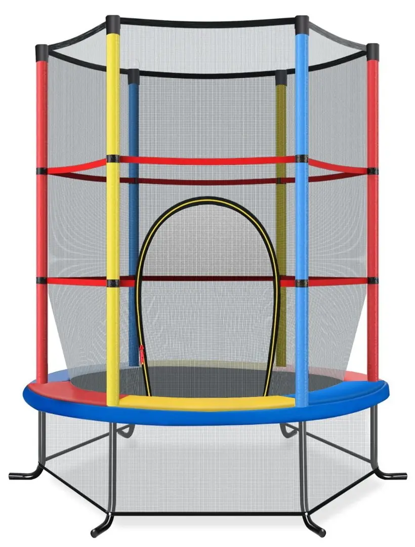 Trambulina cu plasa de protectie Costway TW10113CL (Multicolor)