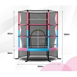 Trambulina cu plasa de protectie Costway TW10113MK (Pink/Blue) Thumb