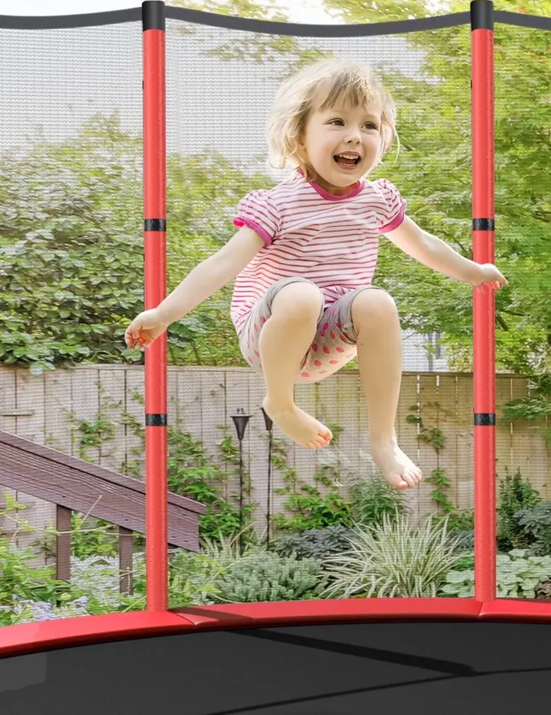 Trambulina cu plasa de protectie Costway TW10113RE (Red)