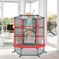 Trambulina cu plasa de protectie Costway TW10113RE (Red) Thumb