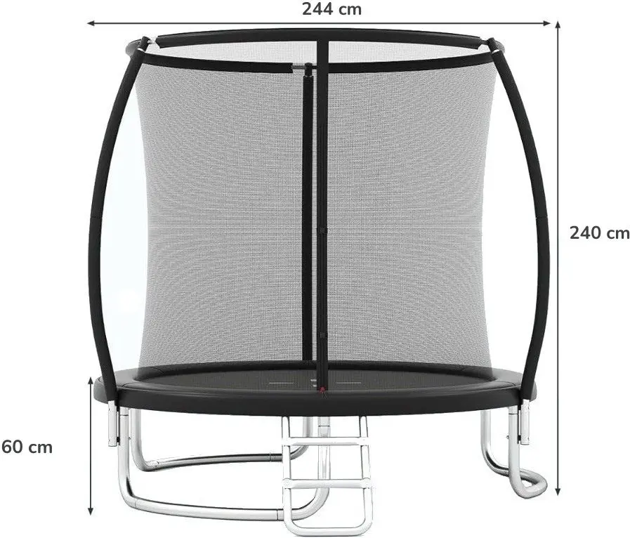 Trambulina cu plasa de protectie Costway TW10140BK (Black)
