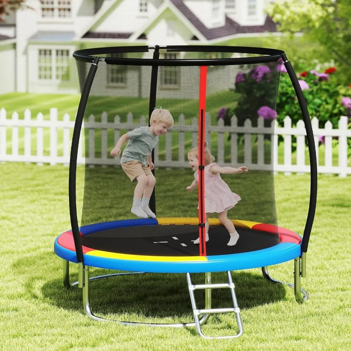 Trambulina cu plasa de protectie Costway TW10140CL (Multicolor) - 3