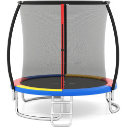 Trambulina cu plasa de protectie Costway TW10140CL (Multicolor)