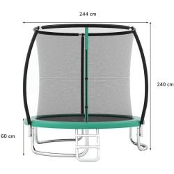 Trambulina cu plasa de protectie Costway TW10140GN (Green) Thumb