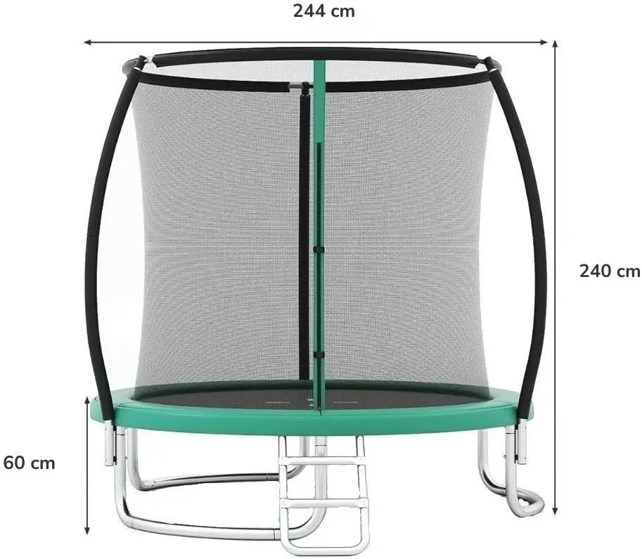 Trambulina cu plasa de protectie Costway TW10140GN (Green) - 3