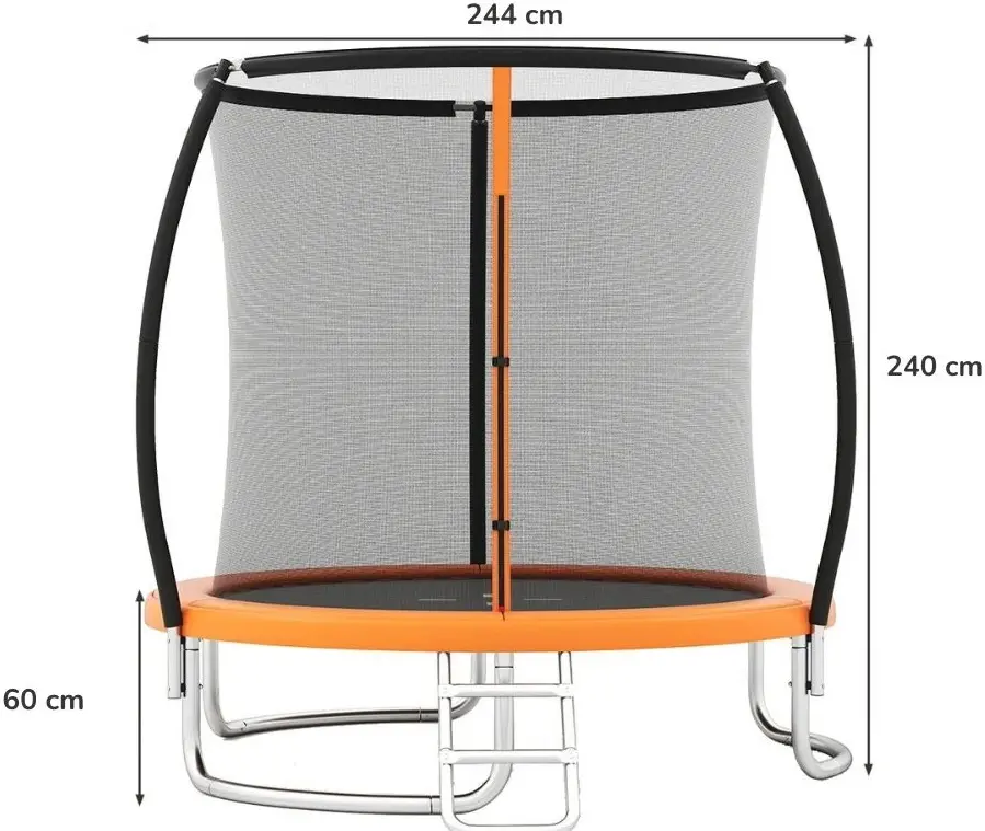 Trambulina cu plasa de protectie Costway TW10140OR (Orange) - 2