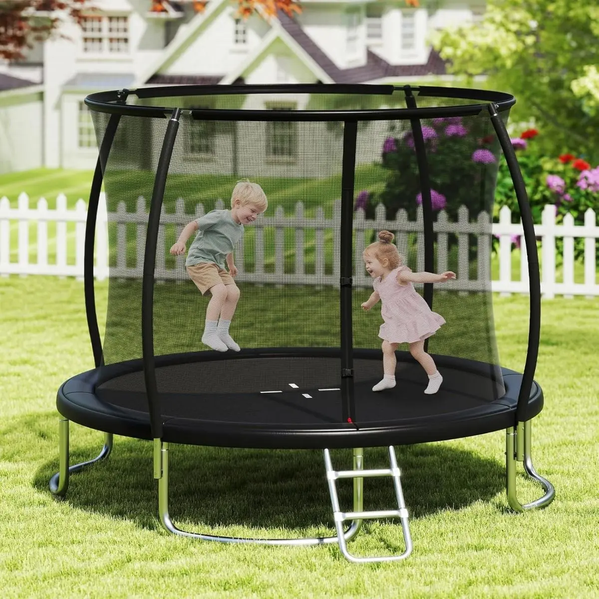 Trambulina cu plasa de protectie Costway TW10141BK (Black) - 3