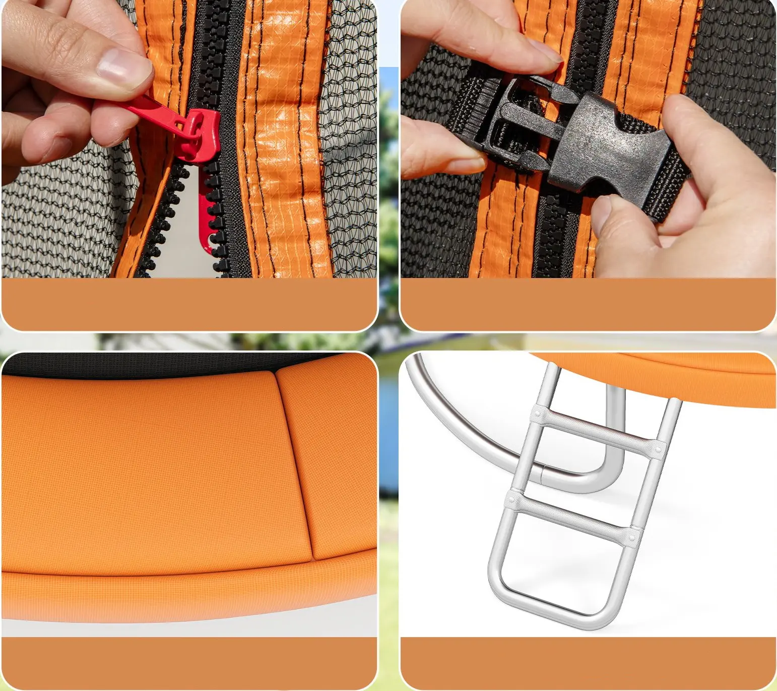 Trambulina cu plasa de protectie Costway TW10141OR (Orange) - 2