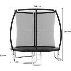 Trambulina cu plasa de protectie Costway TW10142BK (Black) Thumb